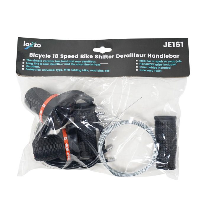 Bicycle Gear Shifters 18 Speed Mountain Bike Grips Handlebar Black - Image 3