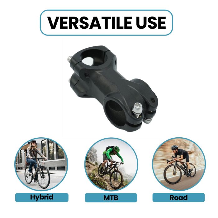 Bicycle Handlebar Stem Aluminum Alloy MTB Road Bike Handlebar Black - Image 5