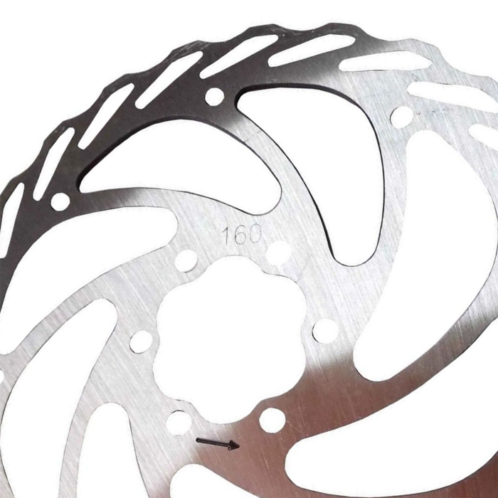 Bicycle Disc Brake Rotor Steel 160mm Round Wheel Mount 6 Bolt Holes - Image 2