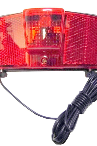 Vintage Red Bike Dynamo Tail Light - Waterproof & Safe Cycling Rear Light