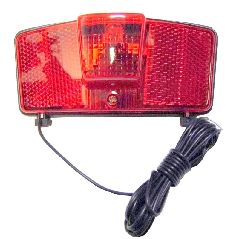 Vintage Red Bike Dynamo Tail Light - Waterproof & Safe Cycling Rear Light