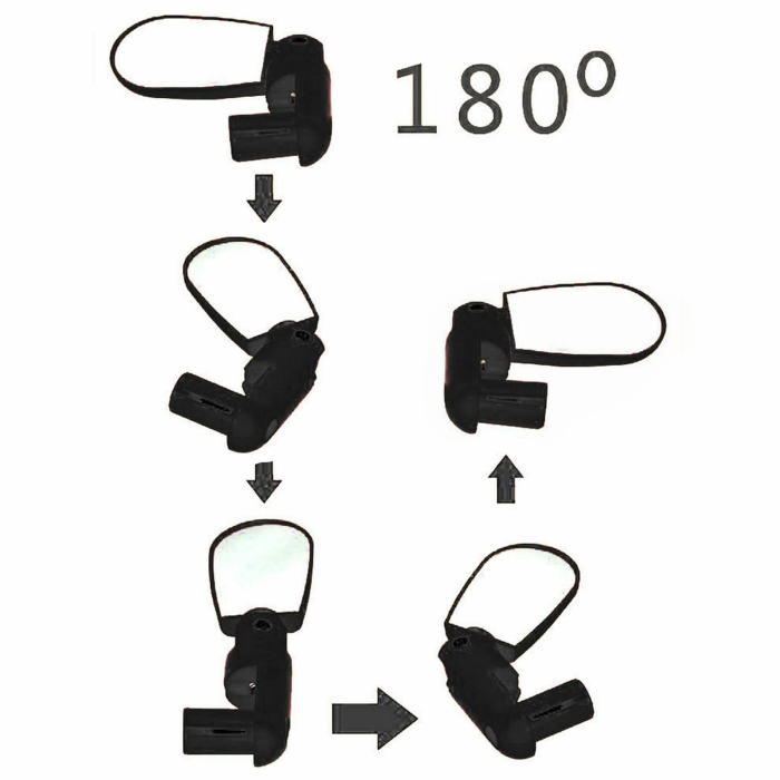 Bicycle Handlebar End Wing Mirror Adjustable Wide Angle Rearview 6cm x 4cm MTB - Image 4