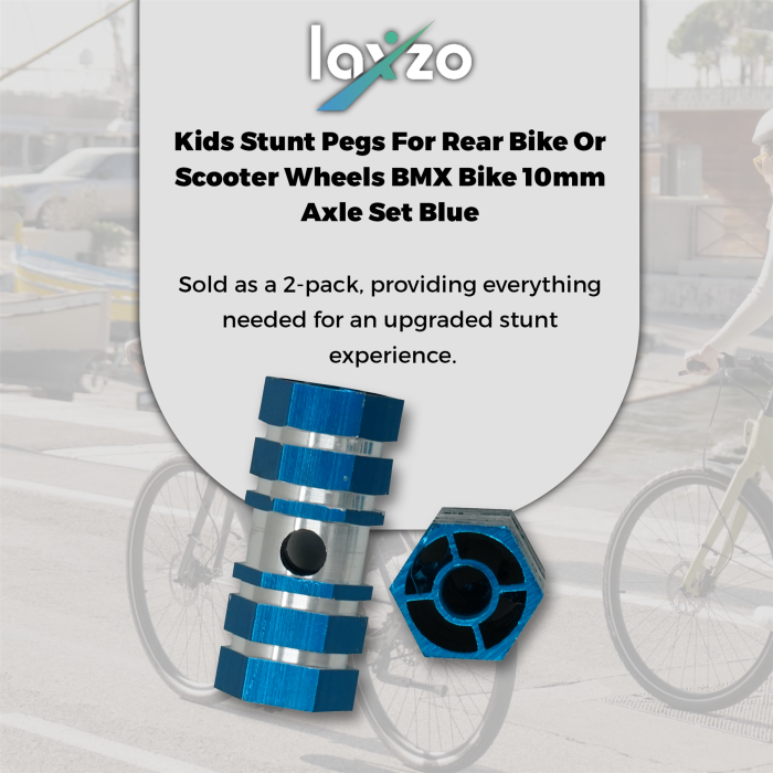Kids BMX Stunt Pegs for 10mm Axle – Durable Alloy Foot Pegs for Bike & Scooter (Pair) - Image 4
