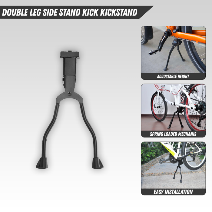 Double Leg Kickstand for Mountain & Road Bikes Adjustable, Stable, Easy Install - Image 7