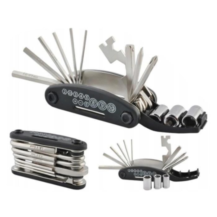 16in1 Bicycle Repair Tool Kit – Multifunction Mountain Bike Puncture Fix Patch Tool - Image 6