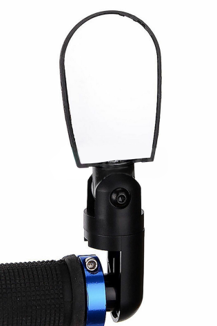 Bicycle Handlebar End Wing Mirror Adjustable Wide Angle Rearview 6cm x 4cm MTB