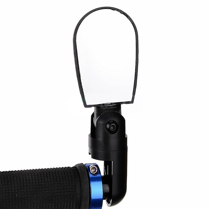 Bicycle Handlebar End Wing Mirror Adjustable Wide Angle Rearview 6cm x 4cm MTB