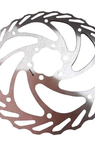 Bicycle Disc Brake Rotor Steel 160mm Round Wheel Mount 6 Bolt Holes