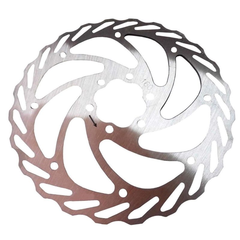 Bicycle Disc Brake Rotor Steel 160mm Round Wheel Mount 6 Bolt Holes