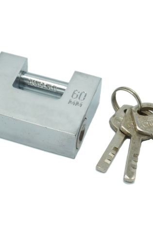Bicycle Padlock 60mm Heavyduty Hardened Steel Container Lock + 3 Keys