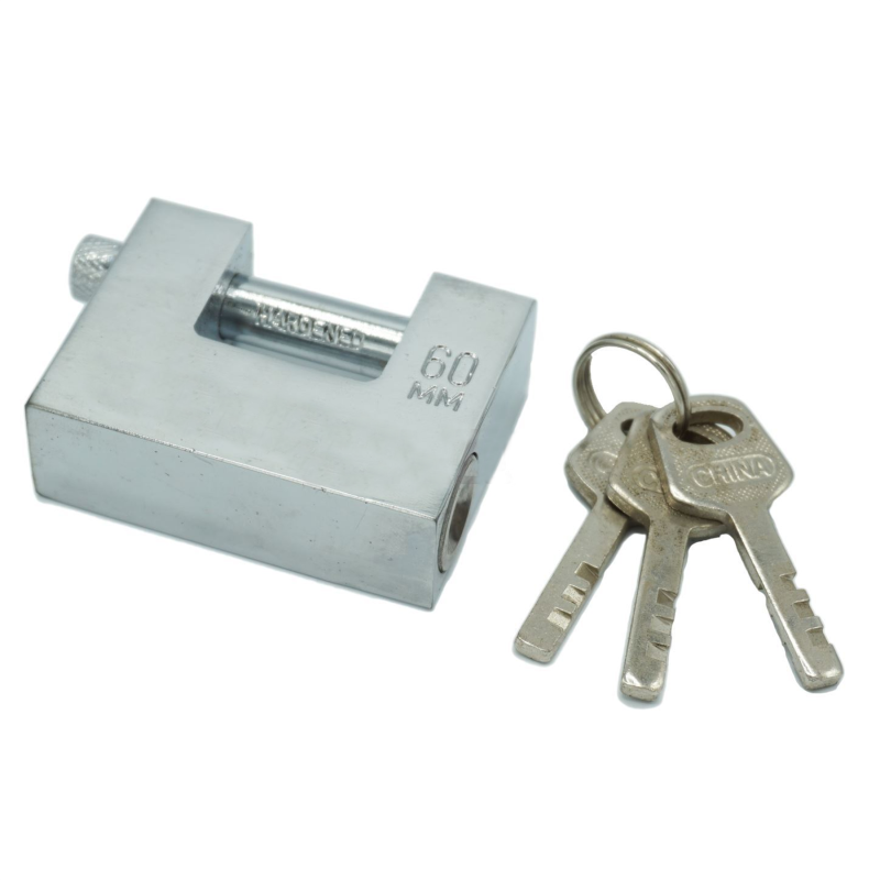 Bicycle Padlock 60mm Heavyduty Hardened Steel Container Lock + 3 Keys