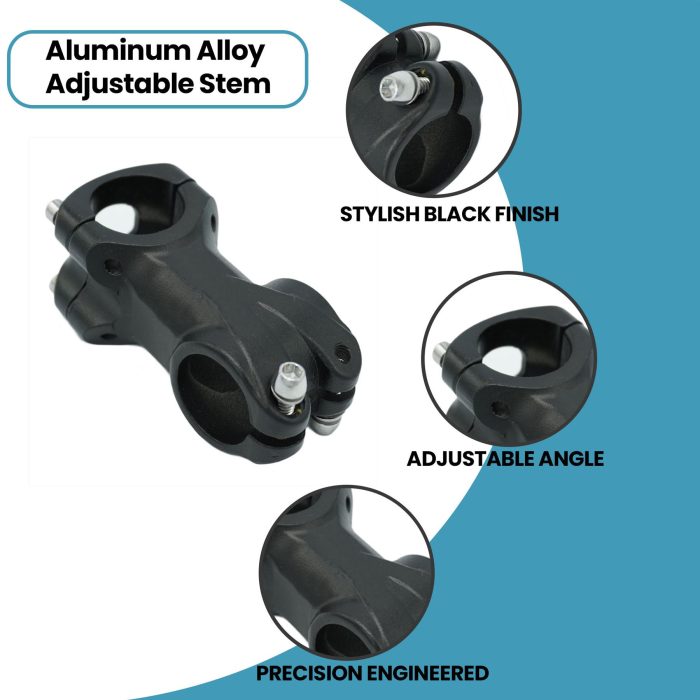 Bicycle Handlebar Stem Aluminum Alloy MTB Road Bike Handlebar Black - Image 6