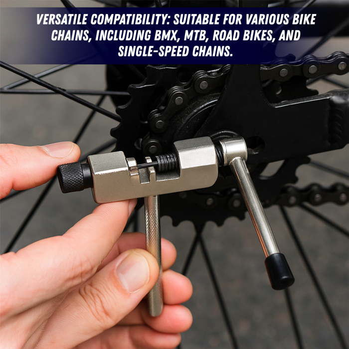 Bike Bicycle Chain Splitter Breaker Repair Rivet Link Pin Remover Tool Silver - Image 7