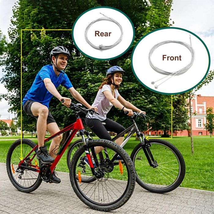 2Pcs Barrel End Front/Rear Inner V Brake Cable – Bicycle Bike MTB Brake Wire Set - Image 6