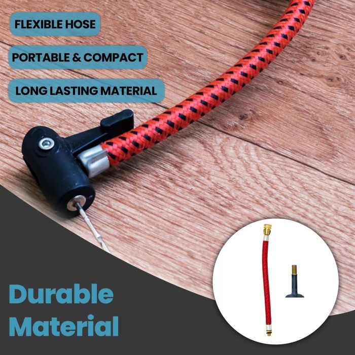 Hand Pump Adapter Valve Connector for Schrader Valve – Flexible Hose - Image 6