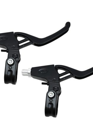 Alloy 3-Finger V-Brake Levers for MTB/BMX – Black/Silver (Pair)