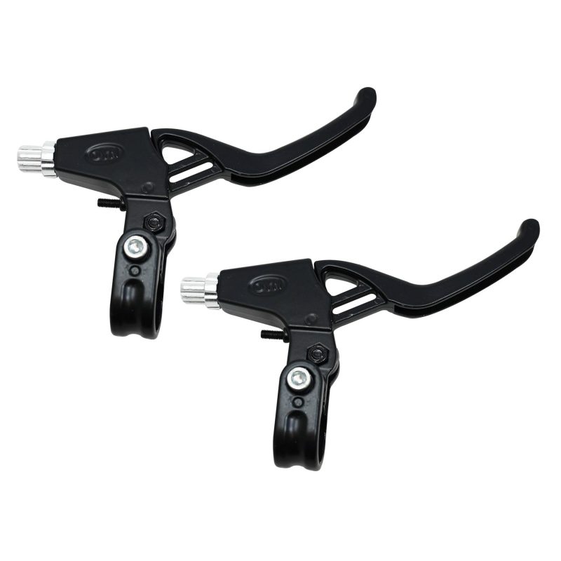 Alloy 3-Finger V-Brake Levers for MTB/BMX – Black/Silver (Pair)