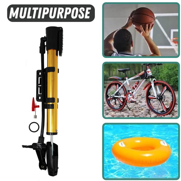 Mini Bike Pump – Portable Tyre Inflator Hand Pump for Schrader & Presta Valves - Image 2
