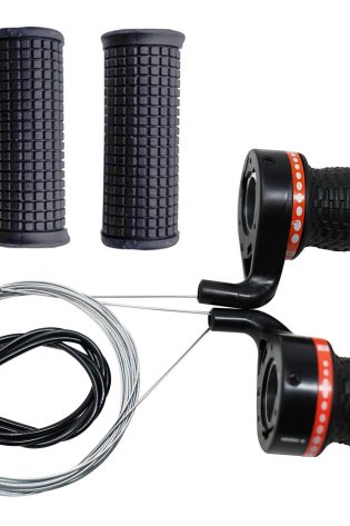 Bicycle Gear Shifters 18 Speed Mountain Bike Grips Handlebar Black