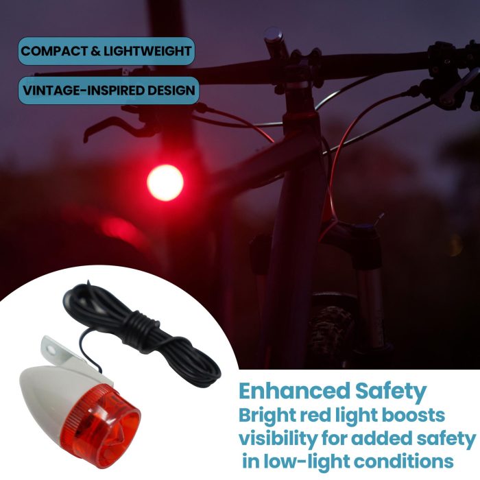 Bicycle Rear Light Retro Style Bike Tail Light With Fittings Red - Image 7