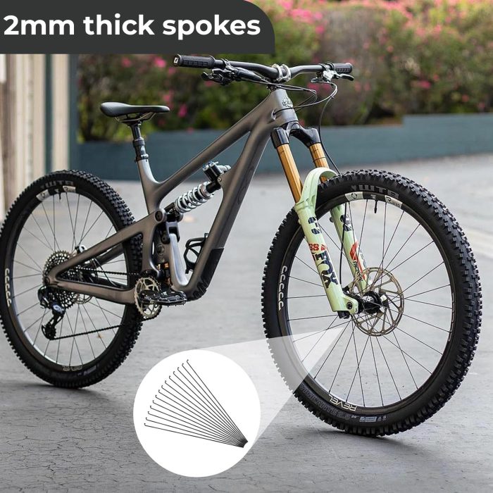 Bicycle 300mm Silver 14 Gauge Spokes 2mm – MTB & Road Bike Wheels - Image 4