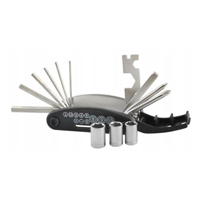 16in1 Bicycle Repair Tool Kit – Multifunction Mountain Bike Puncture Fix Patch Tool