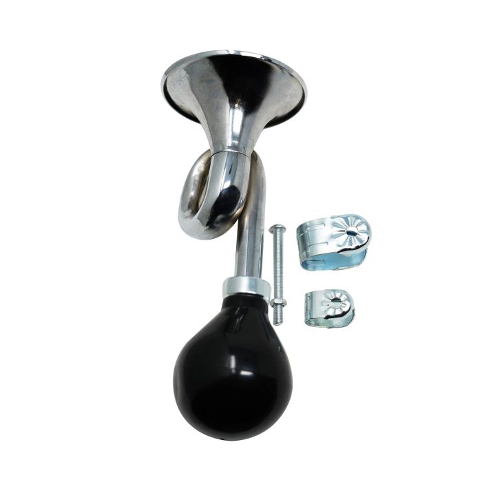 Retro Bike Horn – Loud Steel Air Hooter with Squeeze Bulb for Bicycle Handlebar - Image 2
