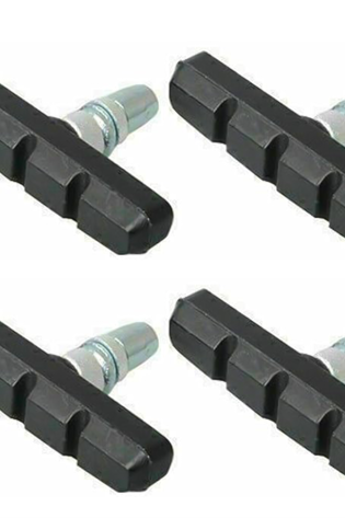 2 Pairs V Brake Blocks – 70mm Bicycle MTB Brake Pads Shoes for Mountain & City Bikes