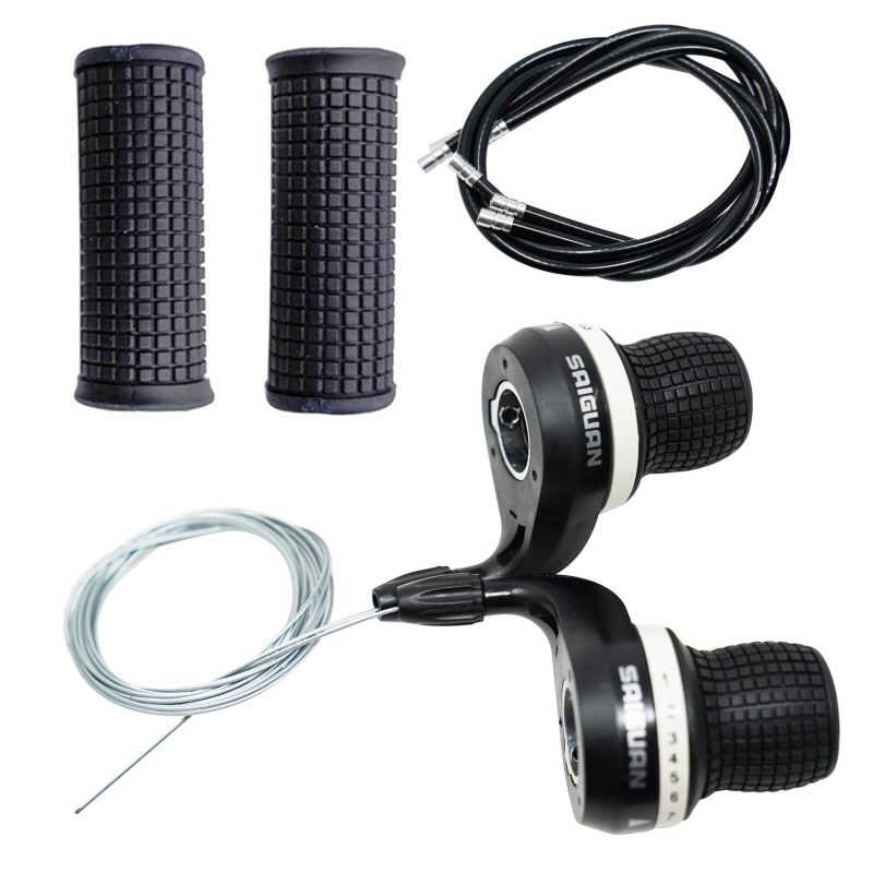 Bicycle Twist Gear Handlebar Shifter 21 Speed Twist Inner Cable Bike Cycle Grips