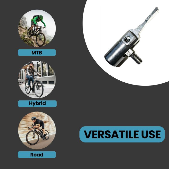 Bike Pump Dual Head Valve Adaptor Hose – Presta & Schrader Compatible - Image 3