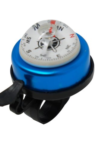 Mini Bike Bell Ring with Compass – Loud Aluminium Handlebar Alarm