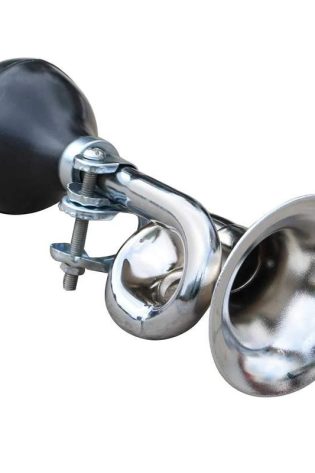 Retro Bike Horn – Loud Steel Air Hooter with Squeeze Bulb for Bicycle Handlebar