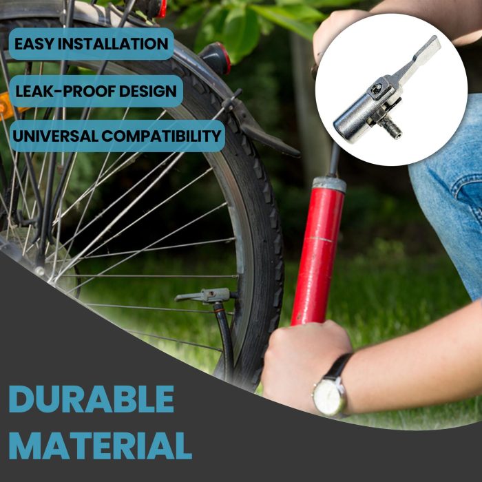 Bike Pump Dual Head Valve Adaptor Hose – Presta & Schrader Compatible - Image 4