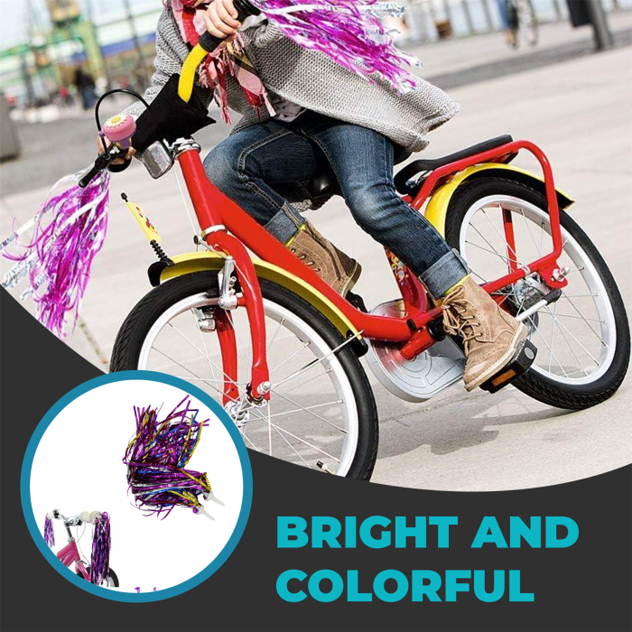 Pair Of Kids Streamers Cycle Handlebars Tassel Ribbons – Multicolor Options - Image 6