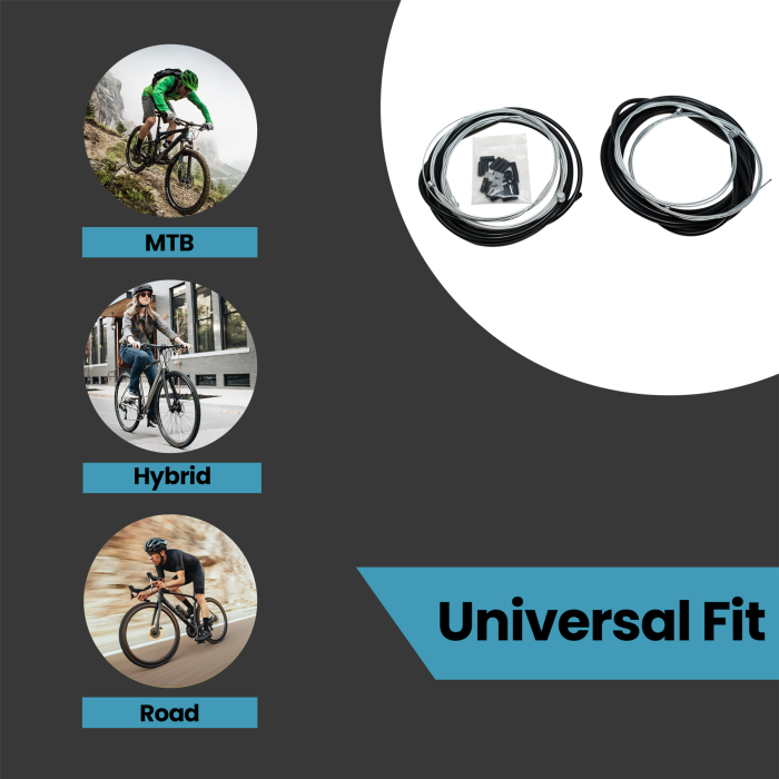 Gear Cable Set Inner & Outer Front & Rear for MTB Mountain Bike (Various Colors) - Image 5