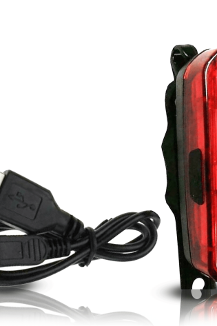 Laxzo USB Rechargeable COB LED Rear Bike Light