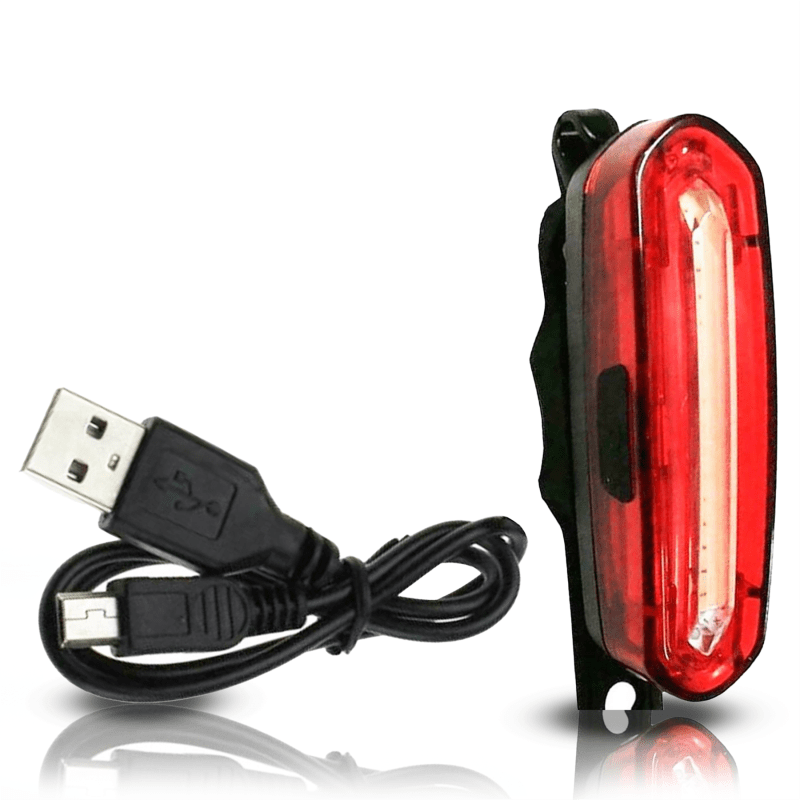 Laxzo USB Rechargeable COB LED Rear Bike Light