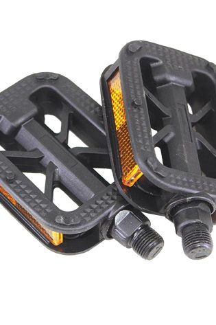 Laxzo 9/16" Platform Bike Pedals with Reflectors