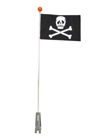 Laxzo Kids' Bicycle Safety Flag with Skull Design (80cm)