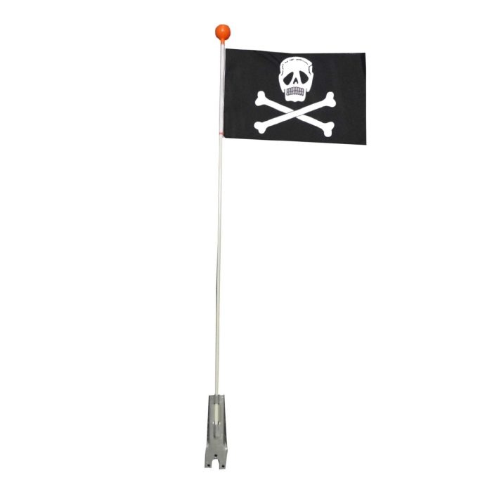 Laxzo Kids' Bicycle Safety Flag with Skull Design (80cm)