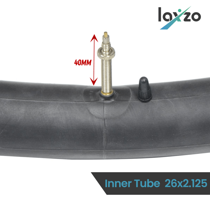 Laxzo 26" Wide MTB Inner Tube Presta Valve (2.1-2.6") - Image 4