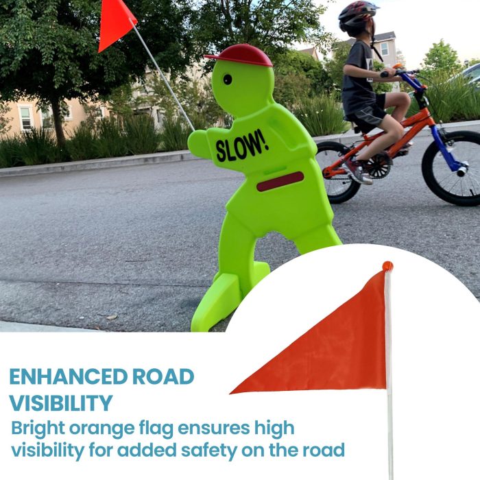 Laxzo Kids' High-Visibility Bicycle Safety Flag (1m Pole) - Image 4
