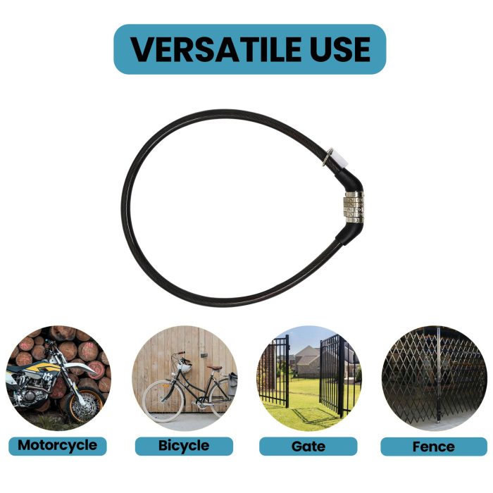 Laxzo 4-Digit Combination Bike Cable Lock (70cm) - Image 2