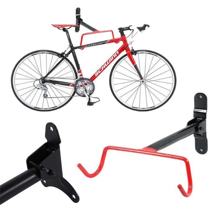 Laxzo Folding Wall-Mounted Bike Storage Hanger - Image 4