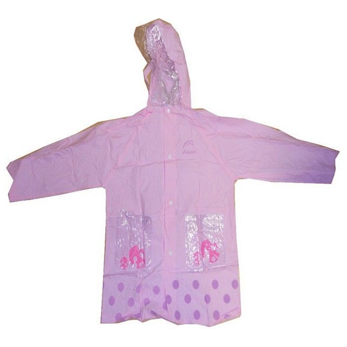 Laxzo Kids' Waterproof Hooded Raincoat with Reflective Sleeves (Ages 6-8) - Image 3
