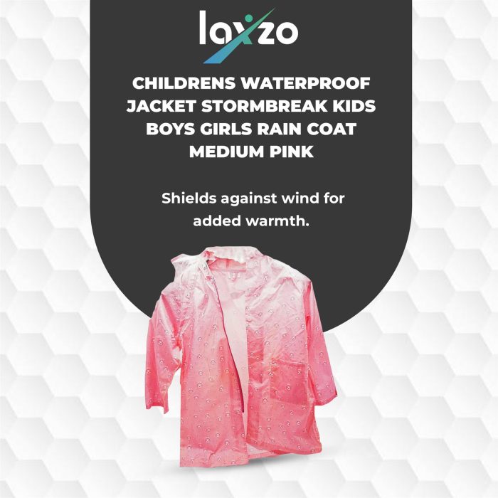 Laxzo Kids' Waterproof Hooded Rain Jacket - Image 2