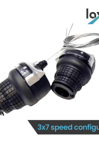 Laxzo 3x7 Speed Twist Grip Gear Shifters (21-Speed Set)