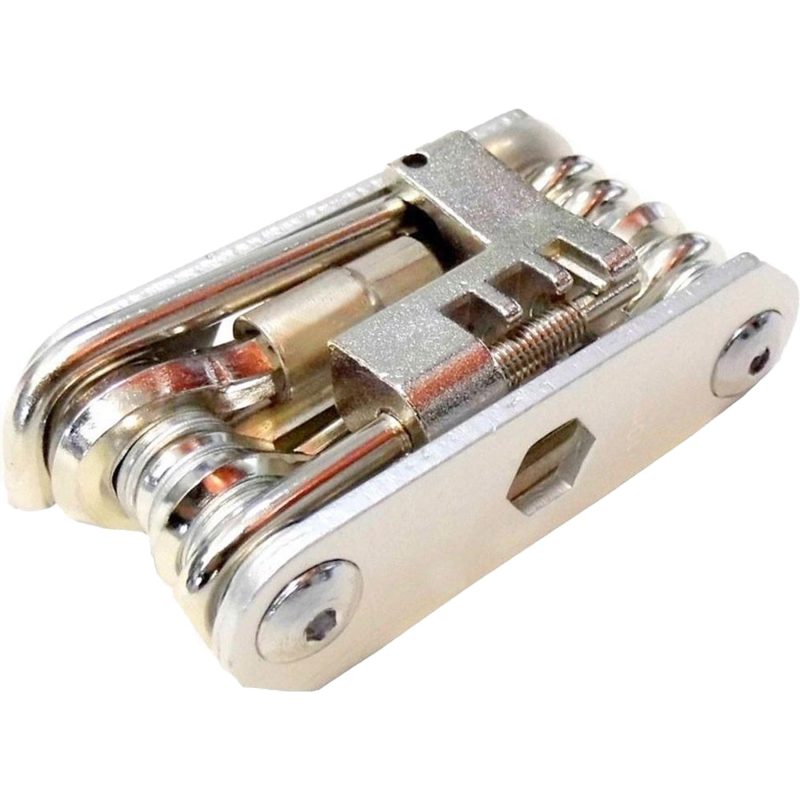 Laxzo 11-in-1 Bicycle Multi-Tool with Chain Breaker - Silver