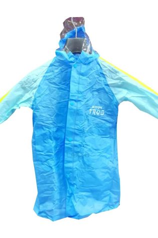 Laxzo Kids' Waterproof Hooded Raincoat with Reflective Sleeves (Ages 6-8)