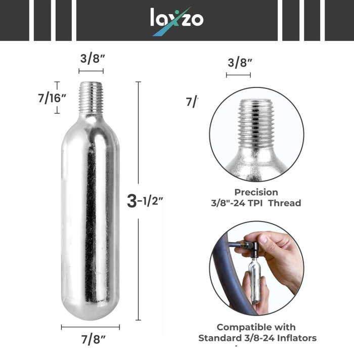 Laxzo 16g Threaded CO2 Cartridges with Insulating Foam Grip - Image 5